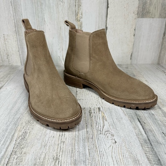 New Steve Madden Leopold Suede Leather Boot in Oatmeal #752 - Picture 3 of 12